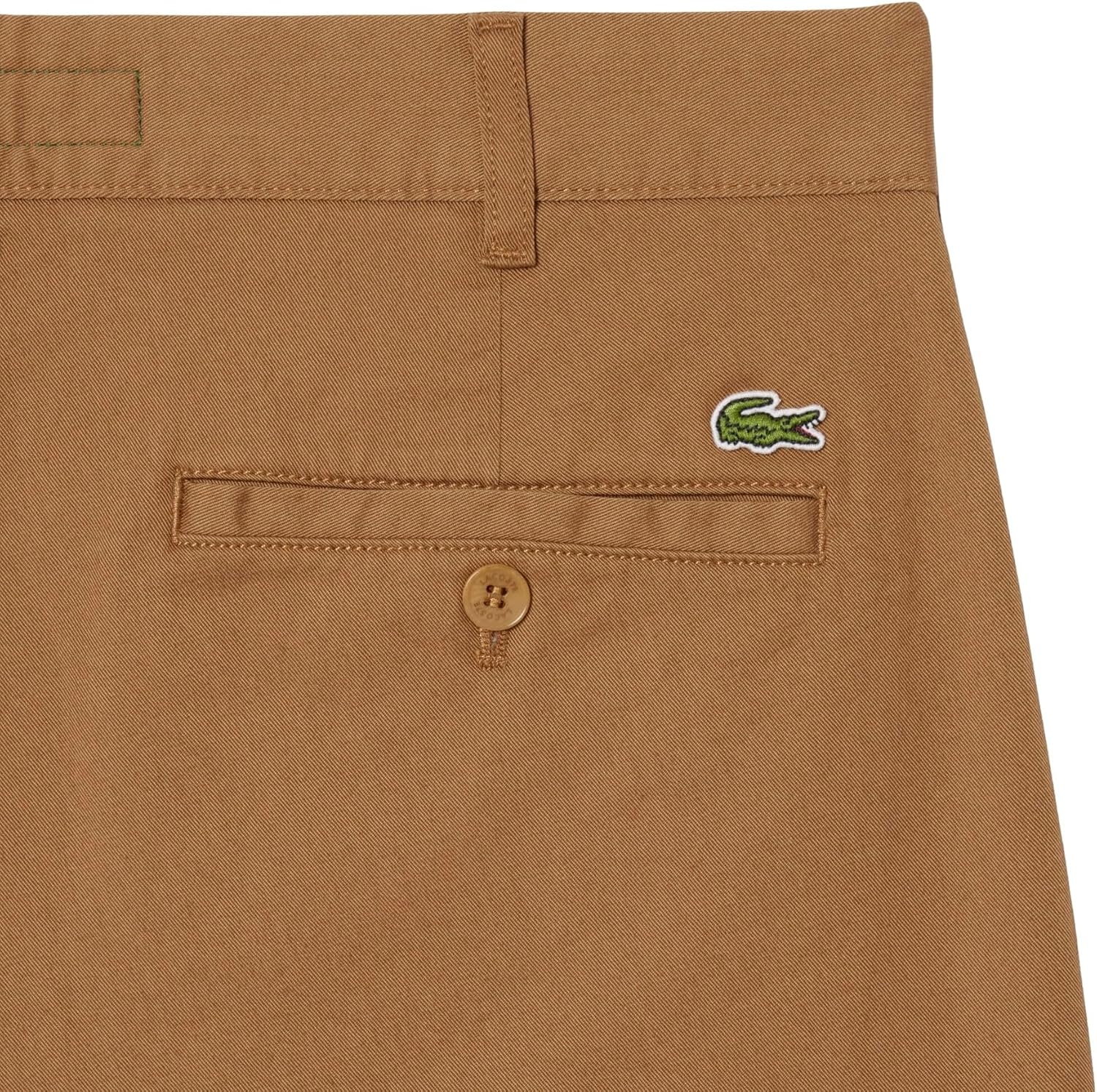 image:imageLacoste Mens Core Collection Slim Fit Stretch Cotton Chino PantDate Brown