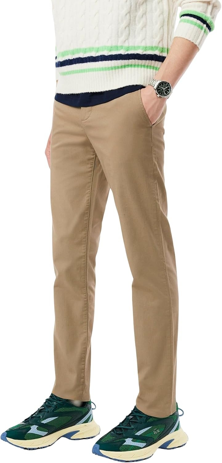 image:imageLacoste Mens Core Collection Slim Fit Stretch Cotton Chino PantLion