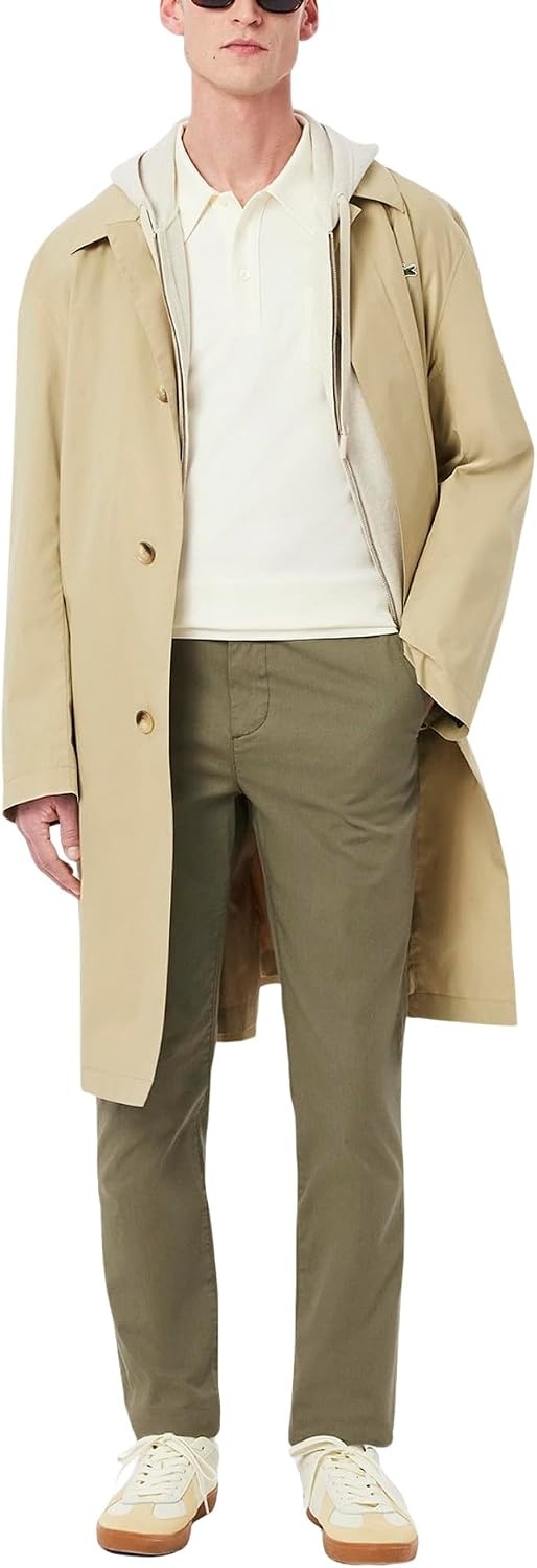 image:imageLacoste Mens Core Collection Slim Fit Stretch Cotton Chino PantNew Khaki