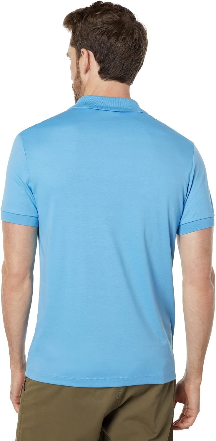 image:imageLacoste Mens Core Short Sleeve Regular Fit Green Croc PoloArgentine Blue