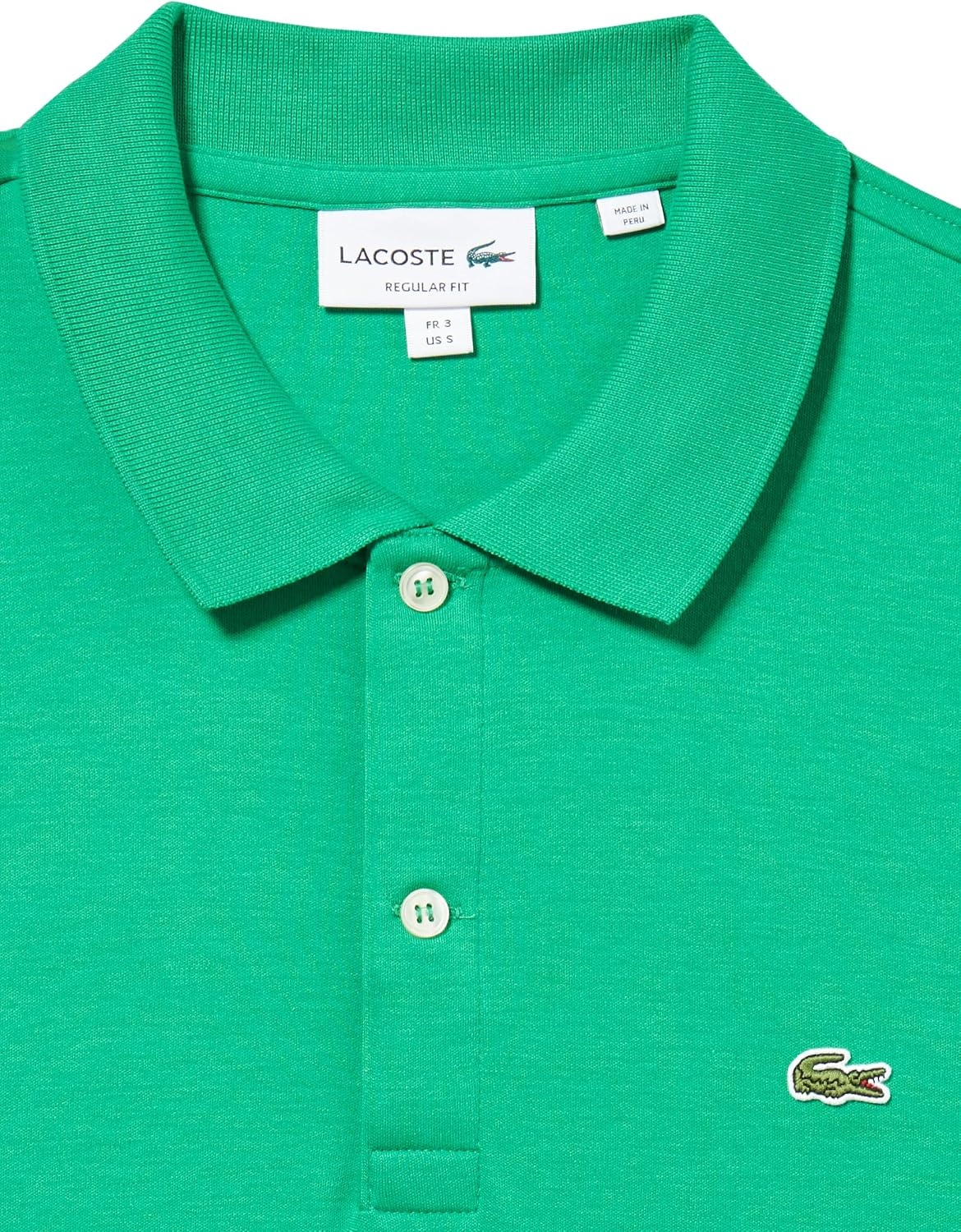 image:imageLacoste Mens Core Short Sleeve Regular Fit Green Croc PoloCalathea Green