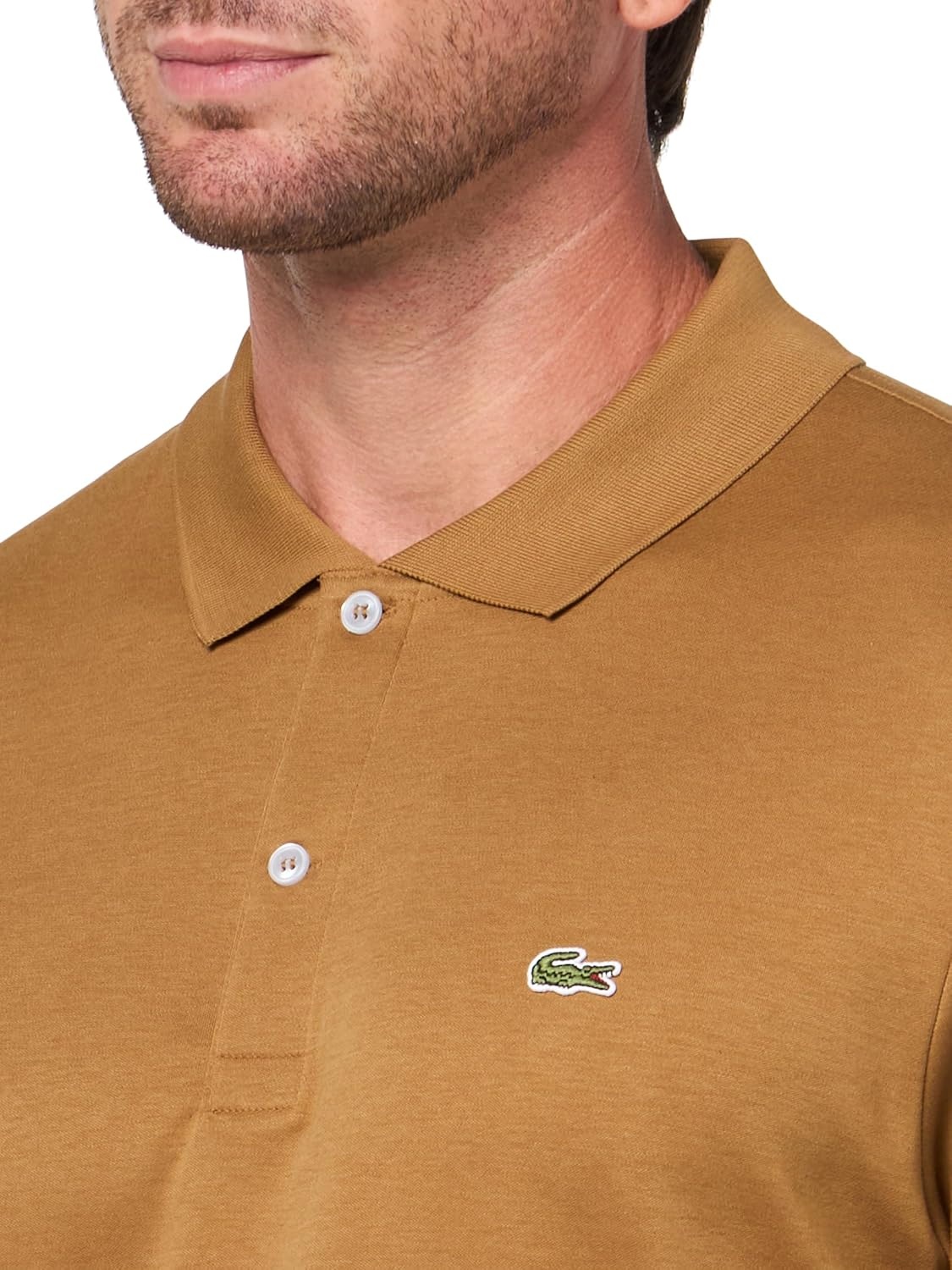 image:imageLacoste Mens Core Short Sleeve Regular Fit Green Croc PoloDate Brown