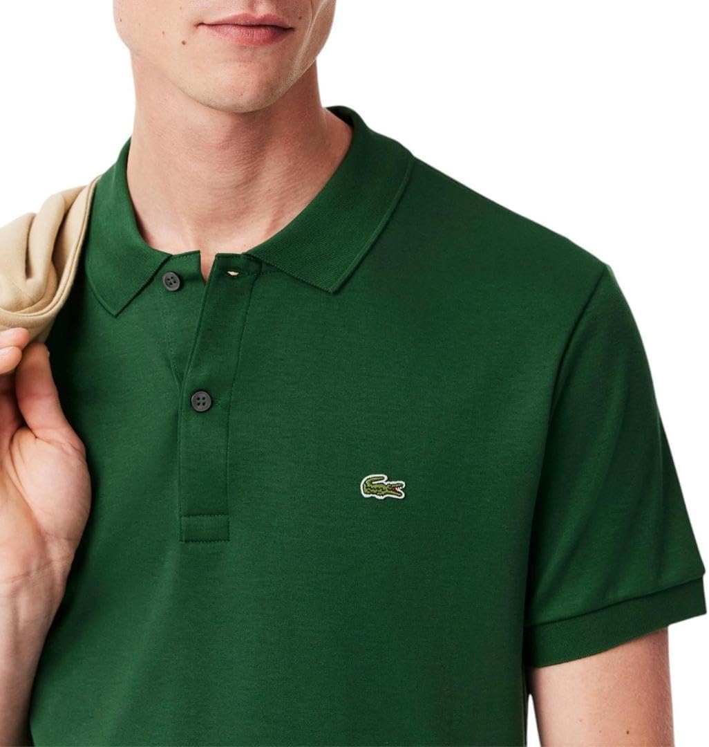 image:imageLacoste Mens Core Short Sleeve Regular Fit Green Croc PoloGreen