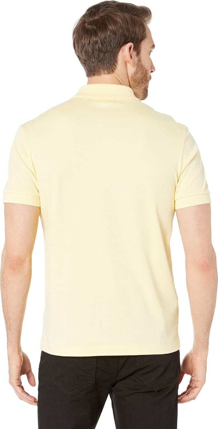 image:imageLacoste Mens Core Short Sleeve Regular Fit Green Croc PoloNapolitan Yellow