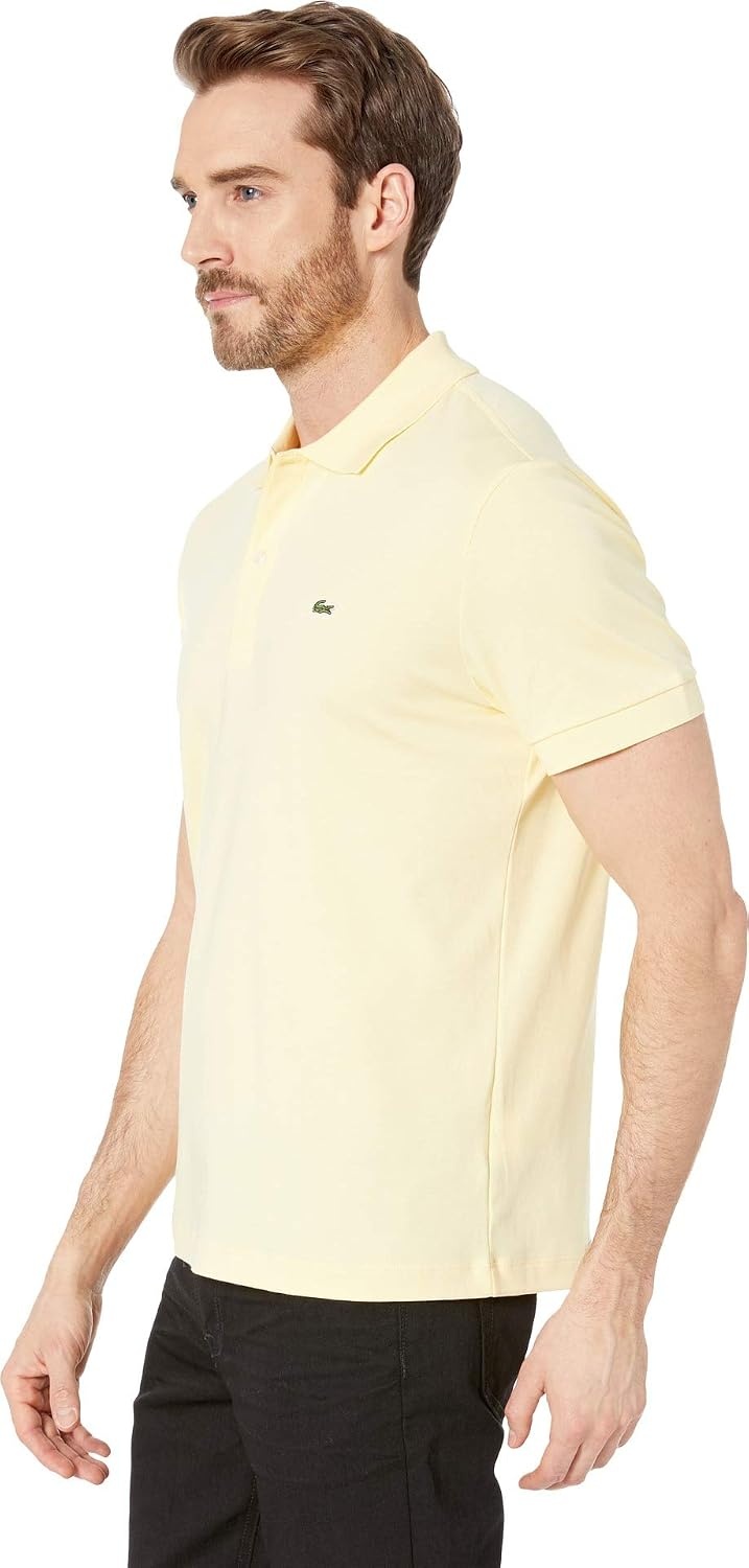 image:imageLacoste Mens Core Short Sleeve Regular Fit Green Croc PoloNapolitan Yellow