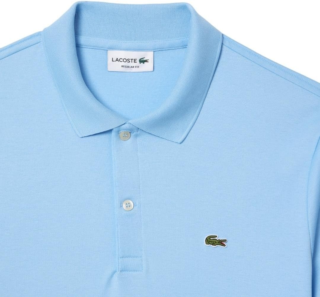 image:imageLacoste Mens Core Short Sleeve Regular Fit Green Croc PoloOverview Blue