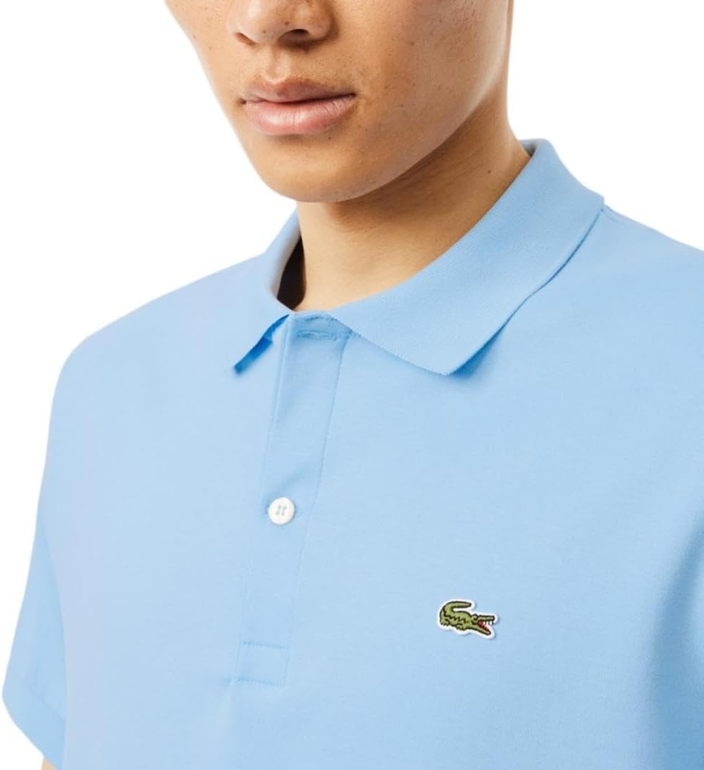 image:imageLacoste Mens Core Short Sleeve Regular Fit Green Croc PoloOverview Blue