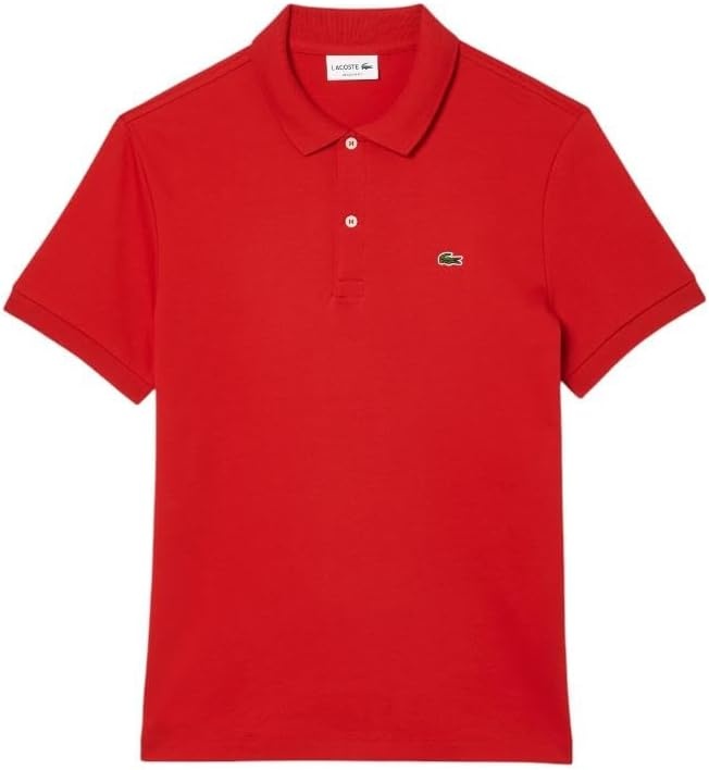 image:imageLacoste Mens Core Short Sleeve Regular Fit Green Croc PoloRed