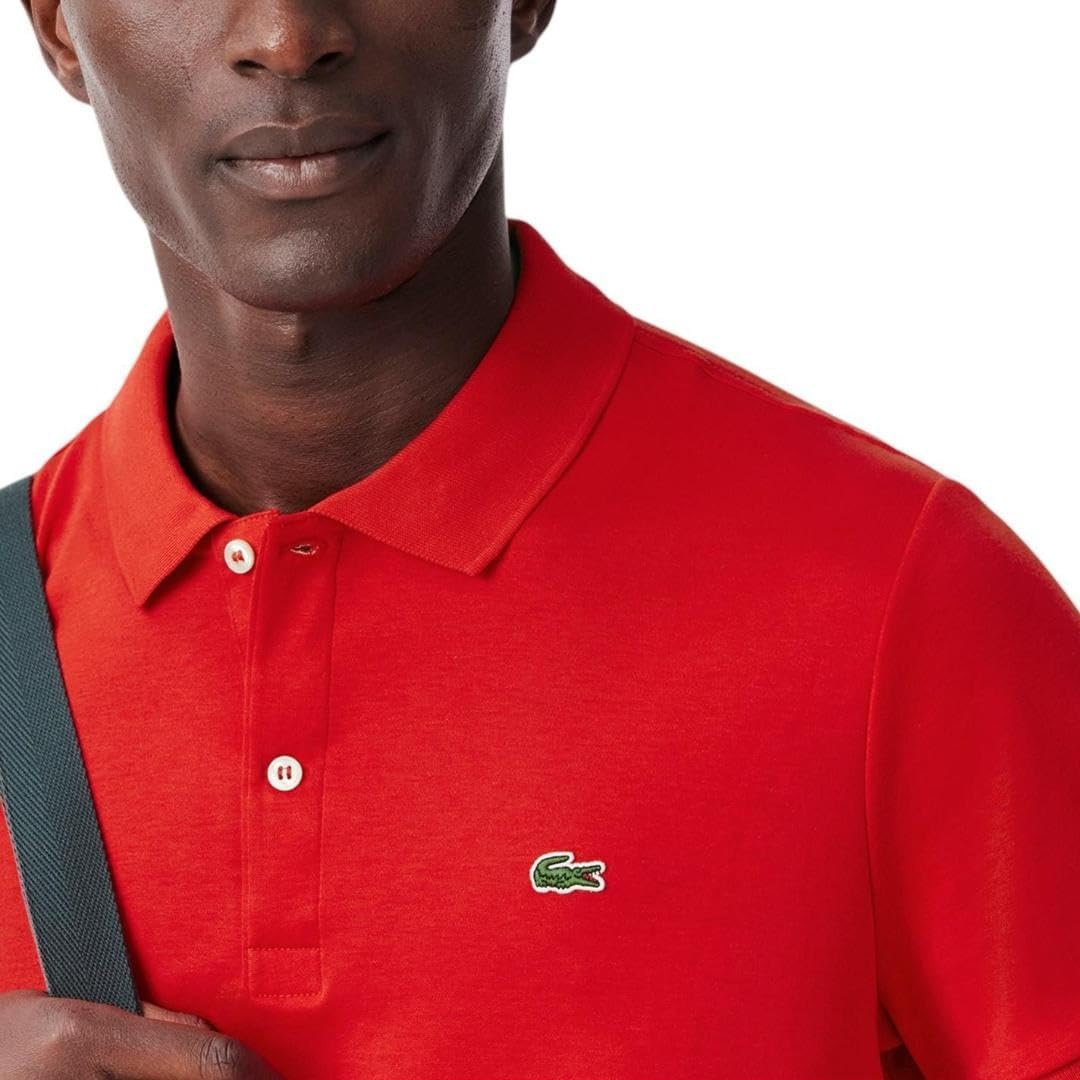image:imageLacoste Mens Core Short Sleeve Regular Fit Green Croc PoloRed