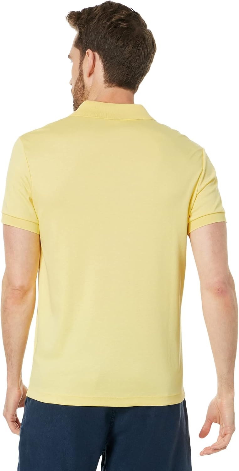 image:imageLacoste Mens Core Short Sleeve Regular Fit Green Croc PoloYellow
