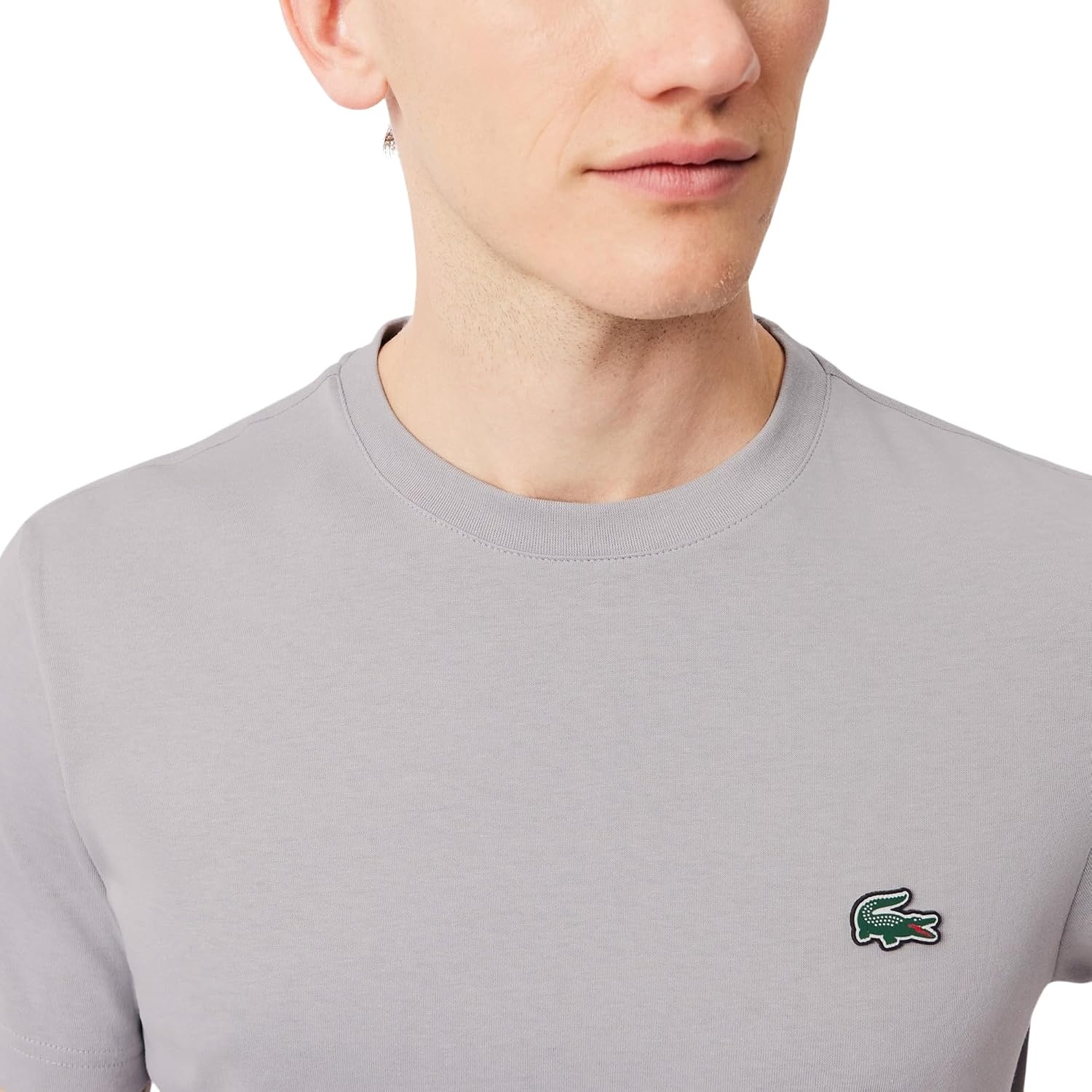 image:imageLacoste Mens Cotton Blend TShirtElephant Grey