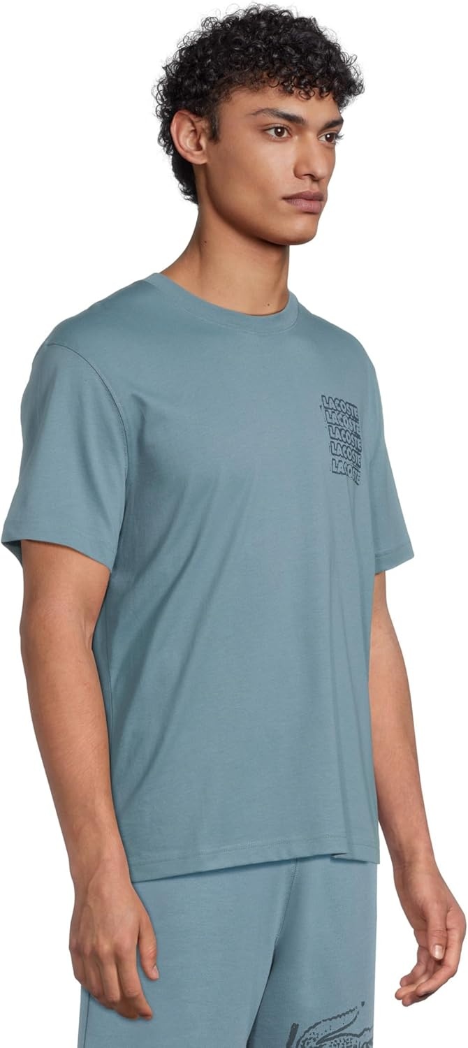 image:imageLacoste Mens Cotton Jersey Graphic TShirtLimestone Falcon