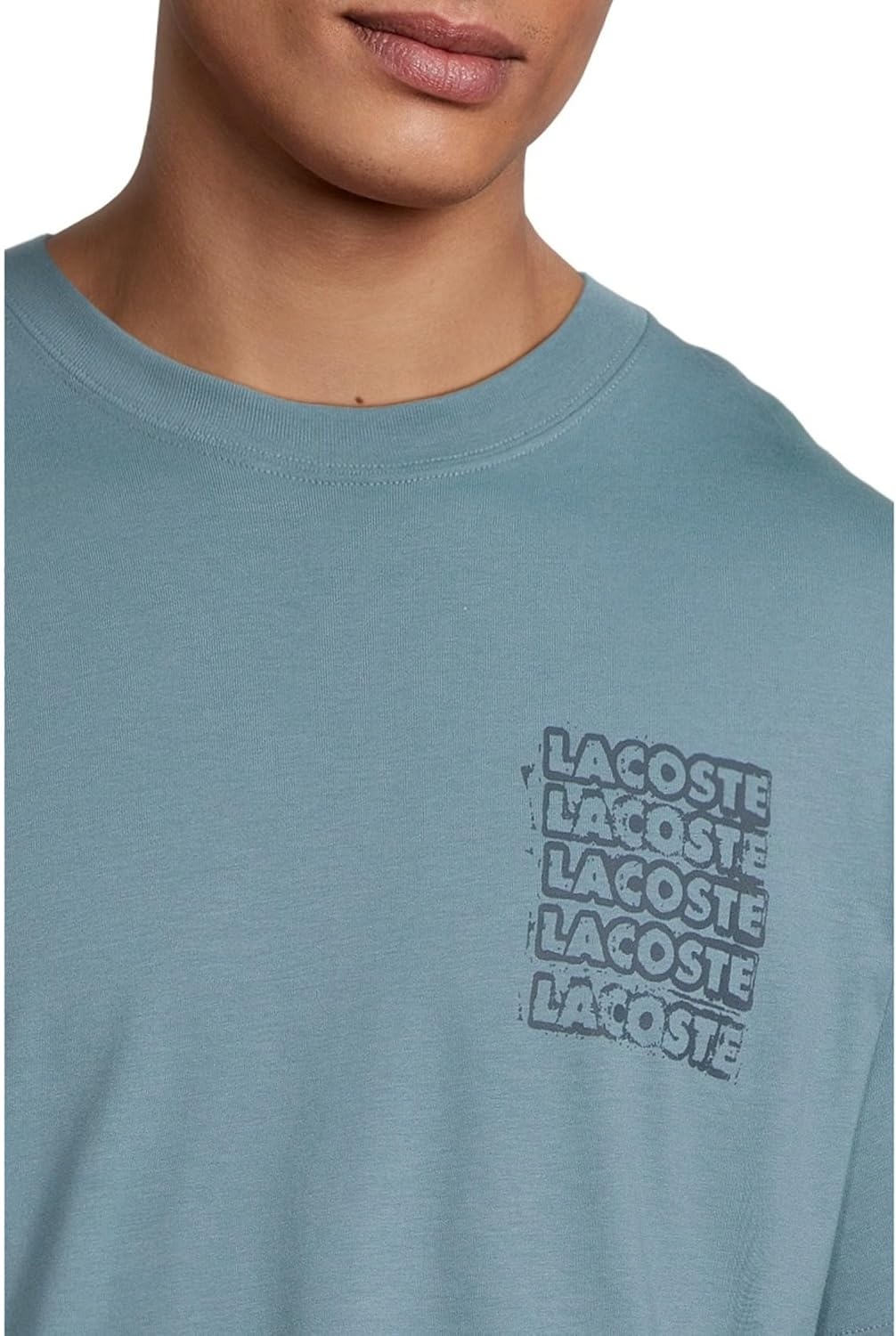 image:imageLacoste Mens Cotton Jersey Graphic TShirtLimestone Falcon