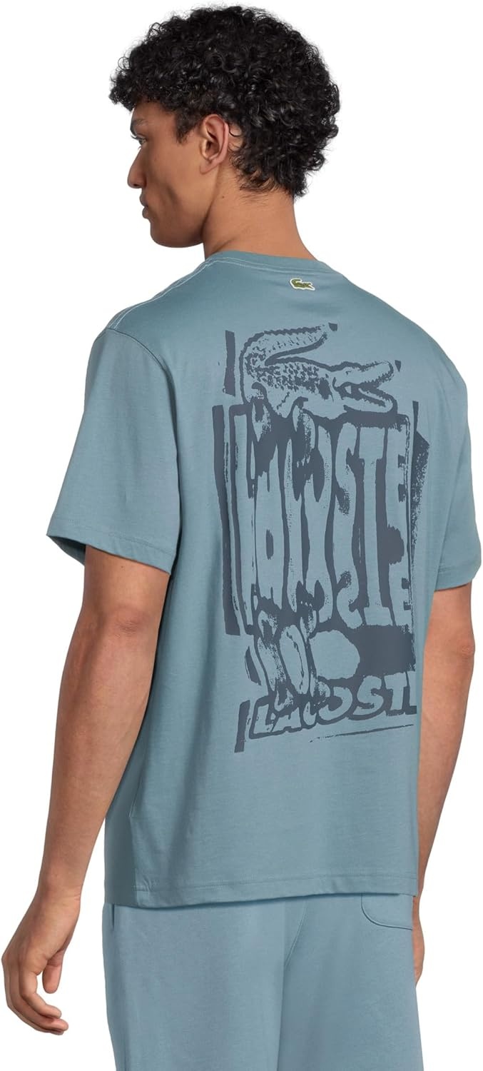 image:imageLacoste Mens Cotton Jersey Graphic TShirtLimestone Falcon