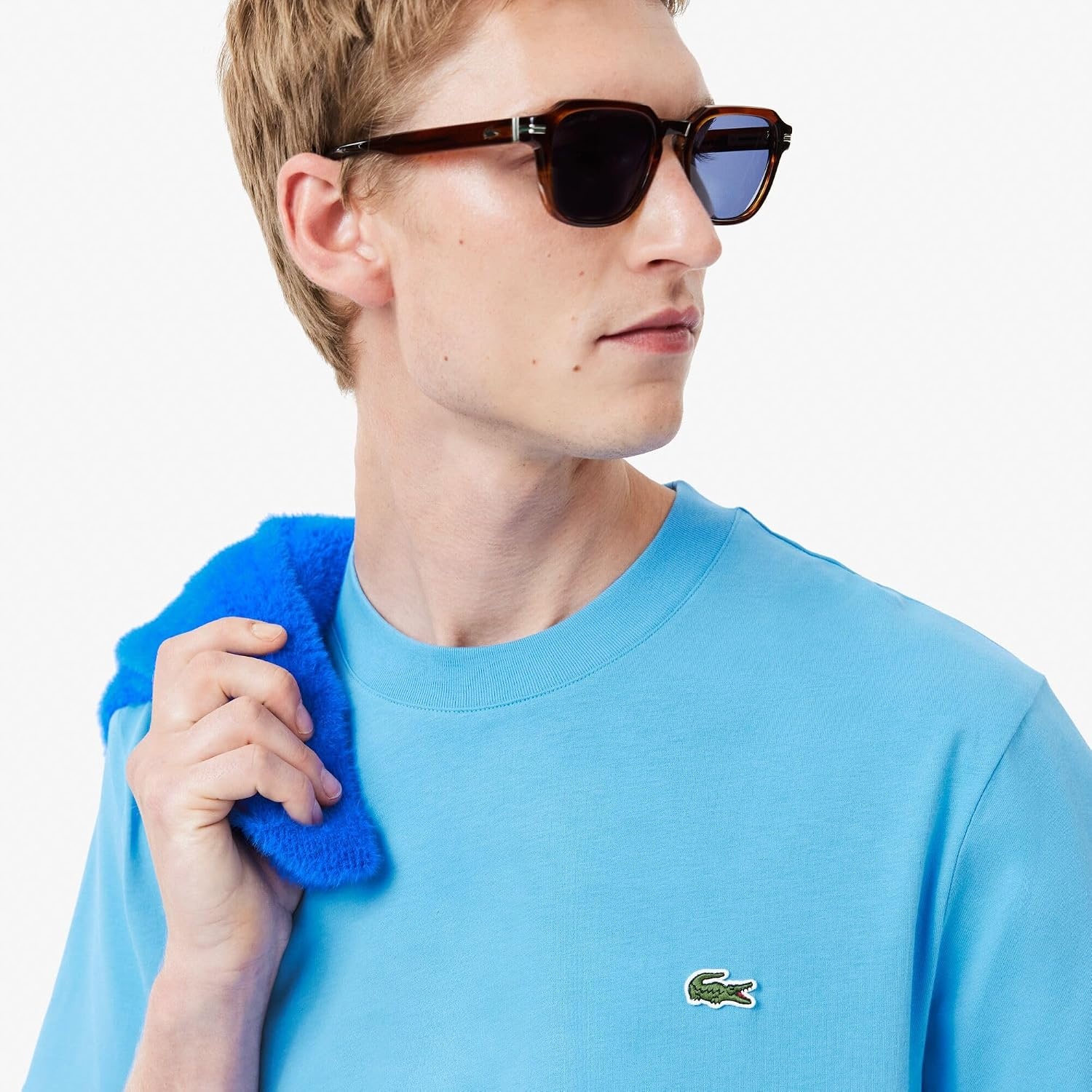 image:imageLacoste Mens Cotton Logo TeeArgentine Blue Green Croc