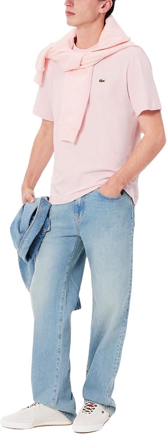 image:imageLacoste Mens Cotton Logo TeeFlamingo Green Croc