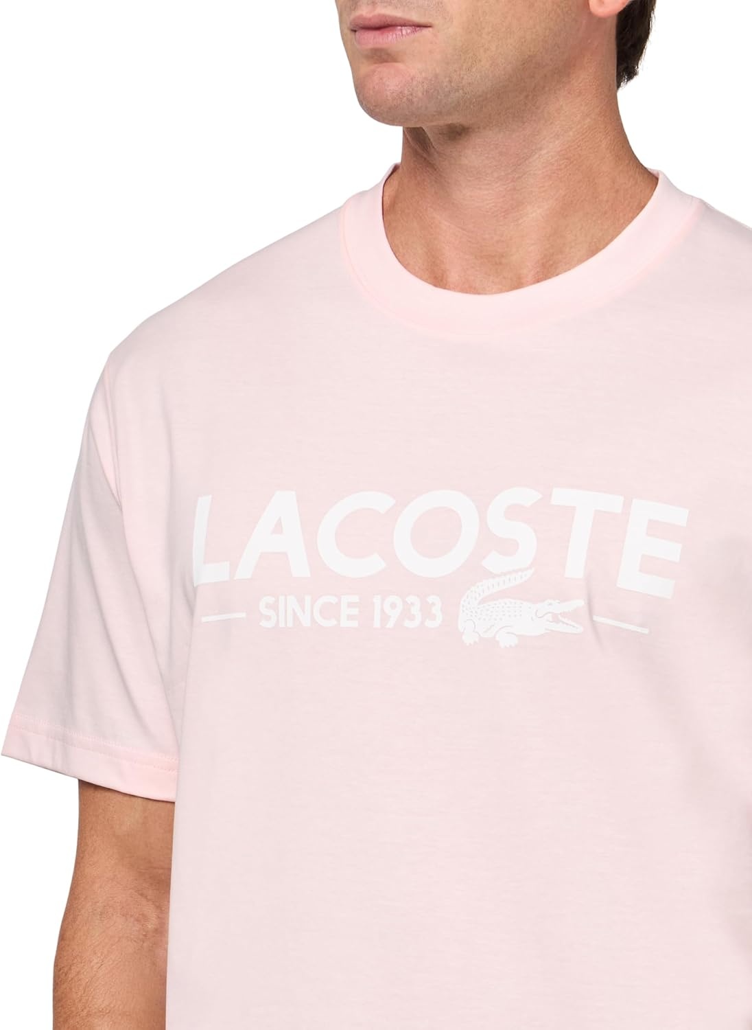 image:imageLacoste Mens Cotton Logo TeeFlamingo Pink Lacoste Birthdate