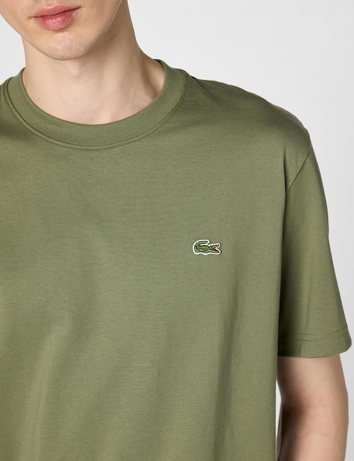 image:imageLacoste Mens Cotton Logo TeeKhaki Green Croc