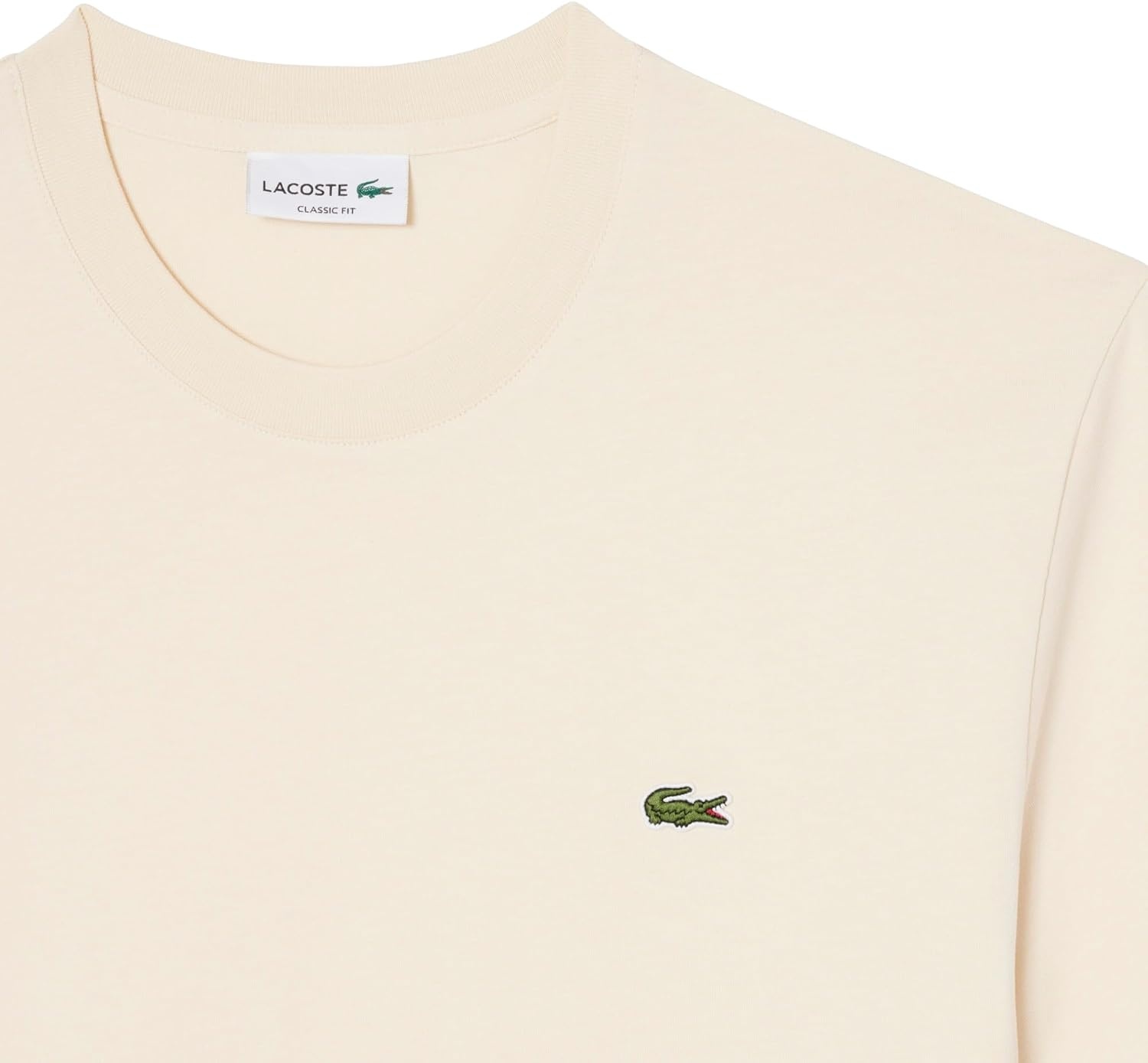 image:imageLacoste Mens Cotton Logo TeeNaturel Clair