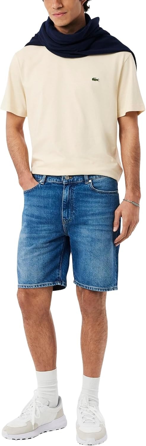 image:imageLacoste Mens Cotton Logo TeeNaturel Clair
