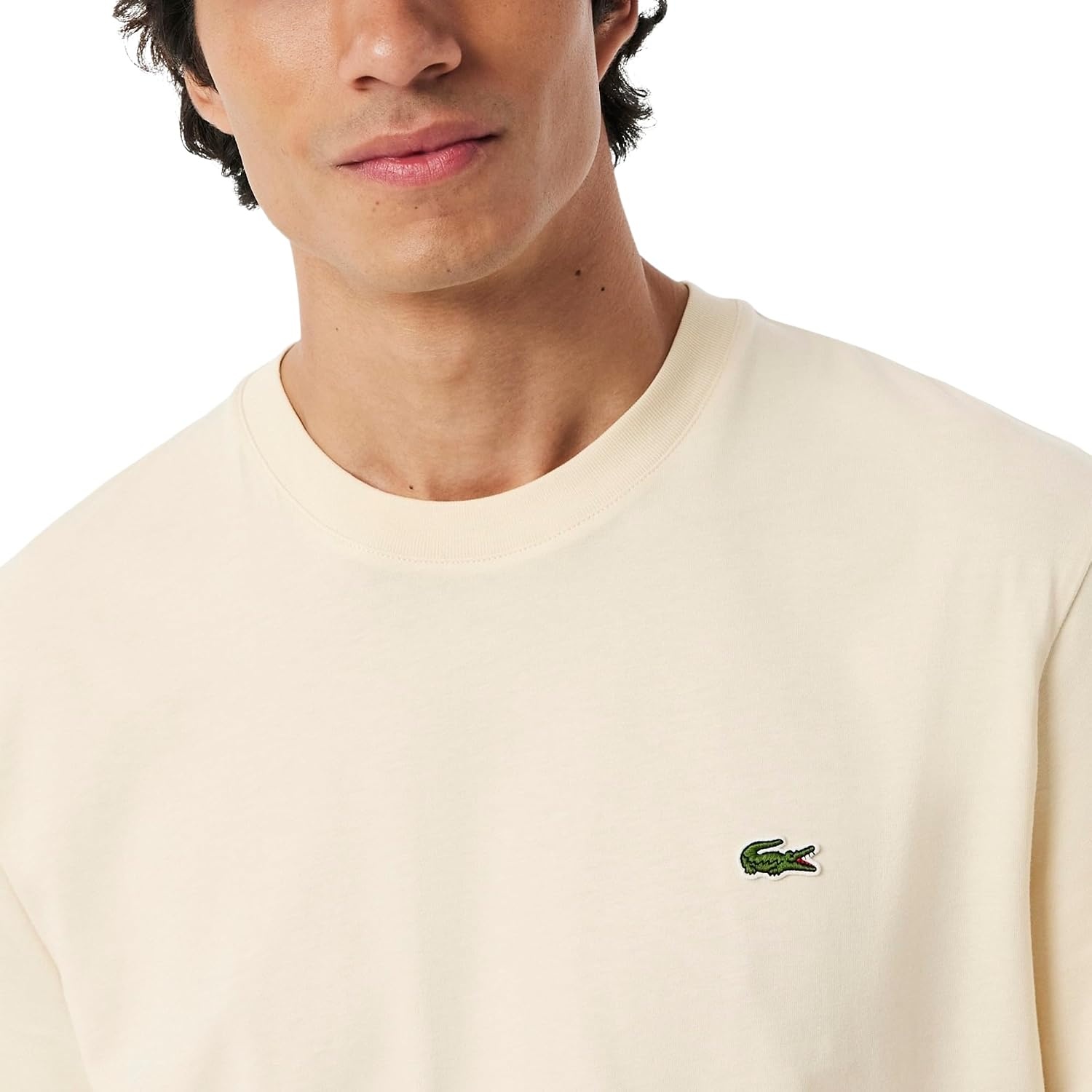 image:imageLacoste Mens Cotton Logo TeeNaturel Clair