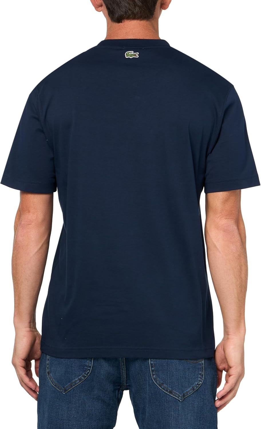 image:imageLacoste Mens Cotton Logo TeeNavy Blue Rubber Print