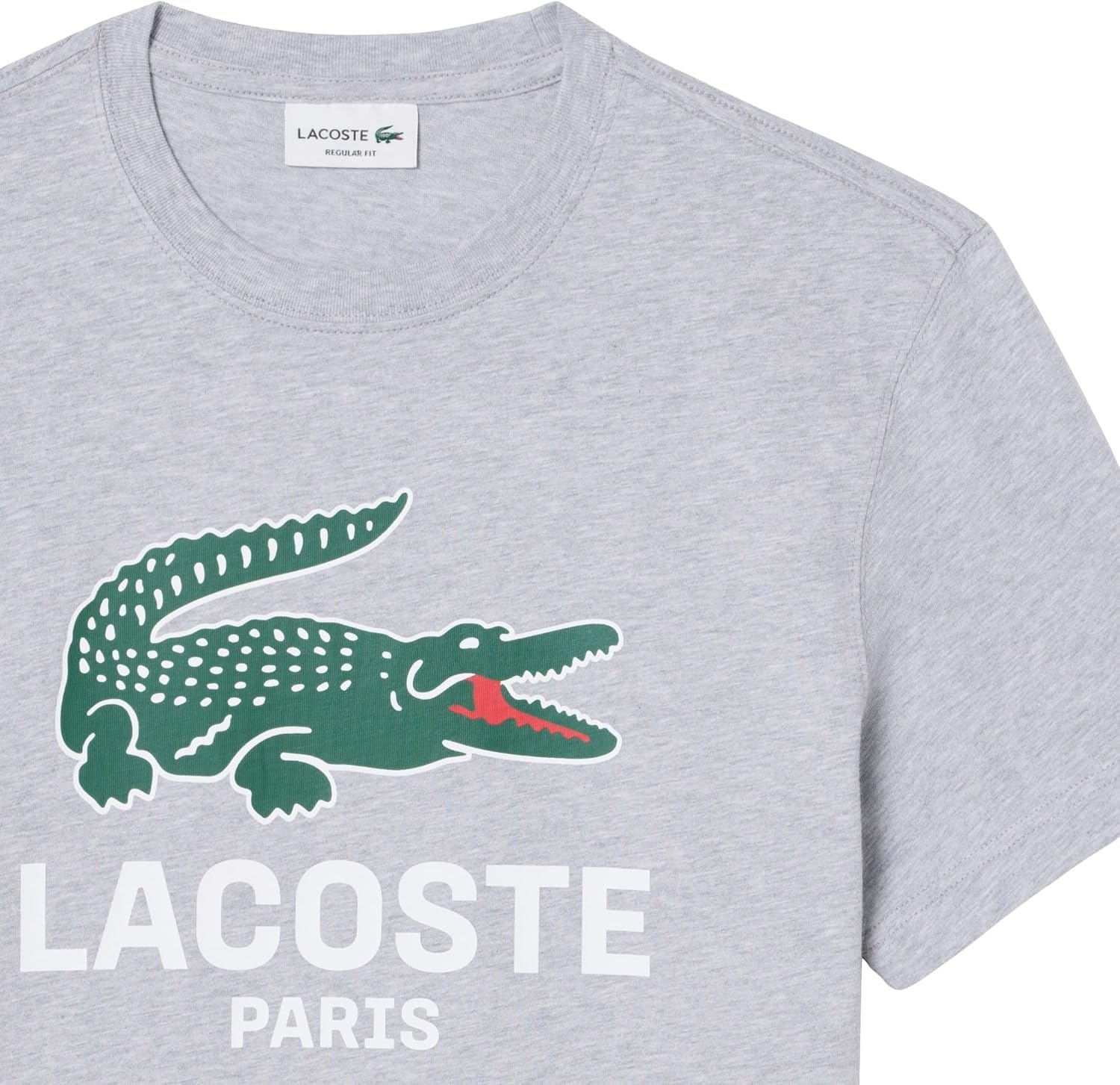 image:imageLacoste Mens Cotton Logo TeeNew Silver Chine