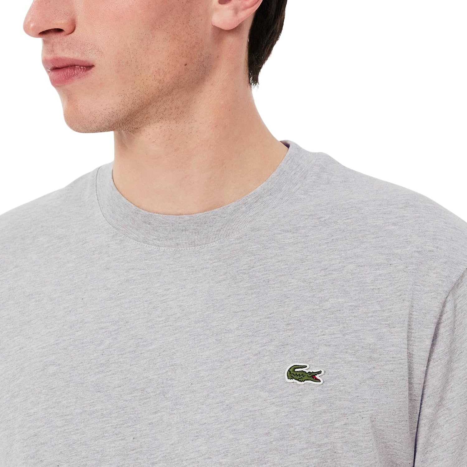 image:imageLacoste Mens Cotton Logo TeeSilver Chine