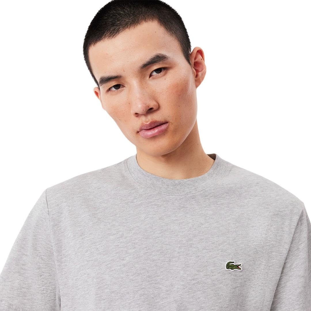 image:imageLacoste Mens Cotton Logo TeeSilver Chine