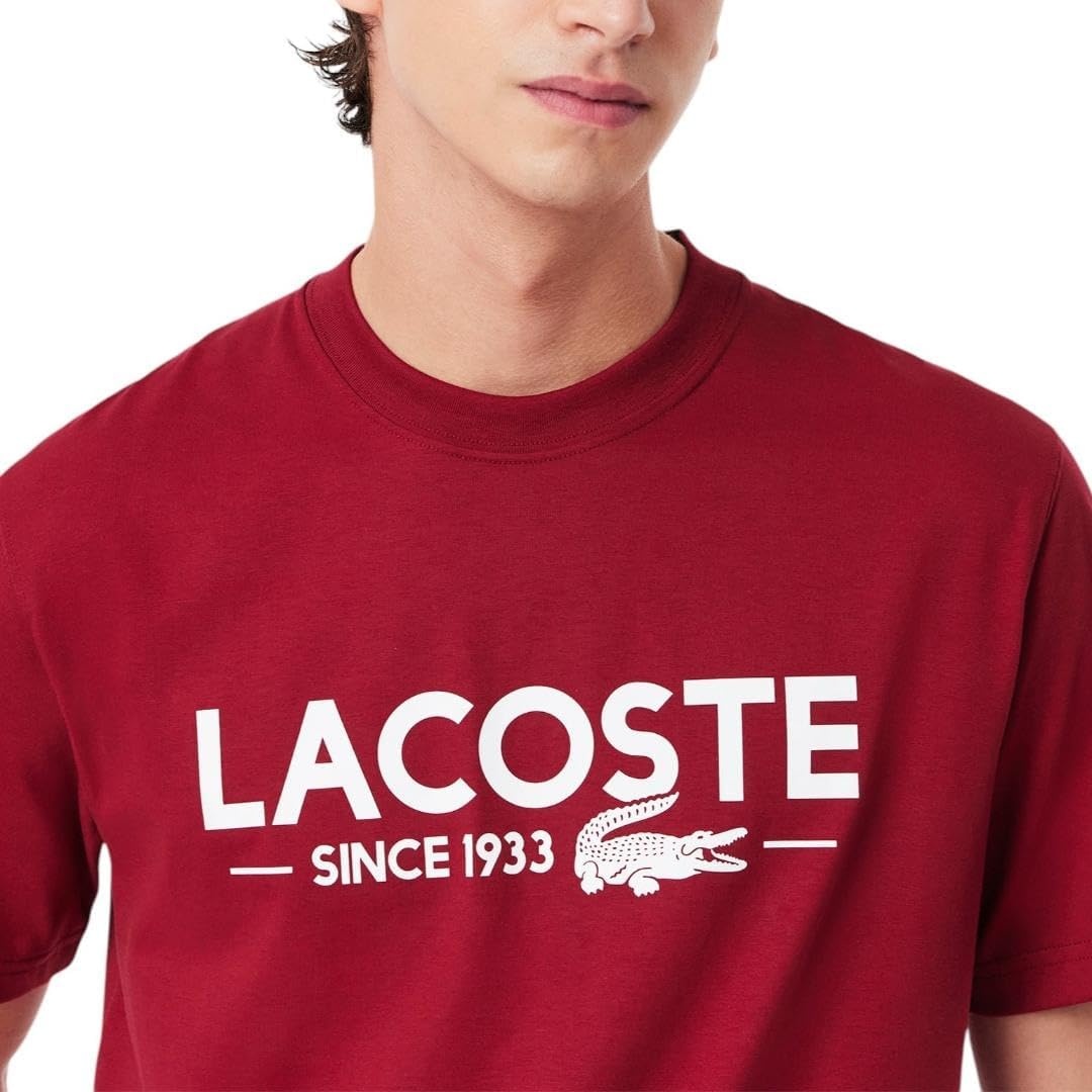 image:imageLacoste Mens Cotton Logo TeeWine Red Lacoste Birthdate