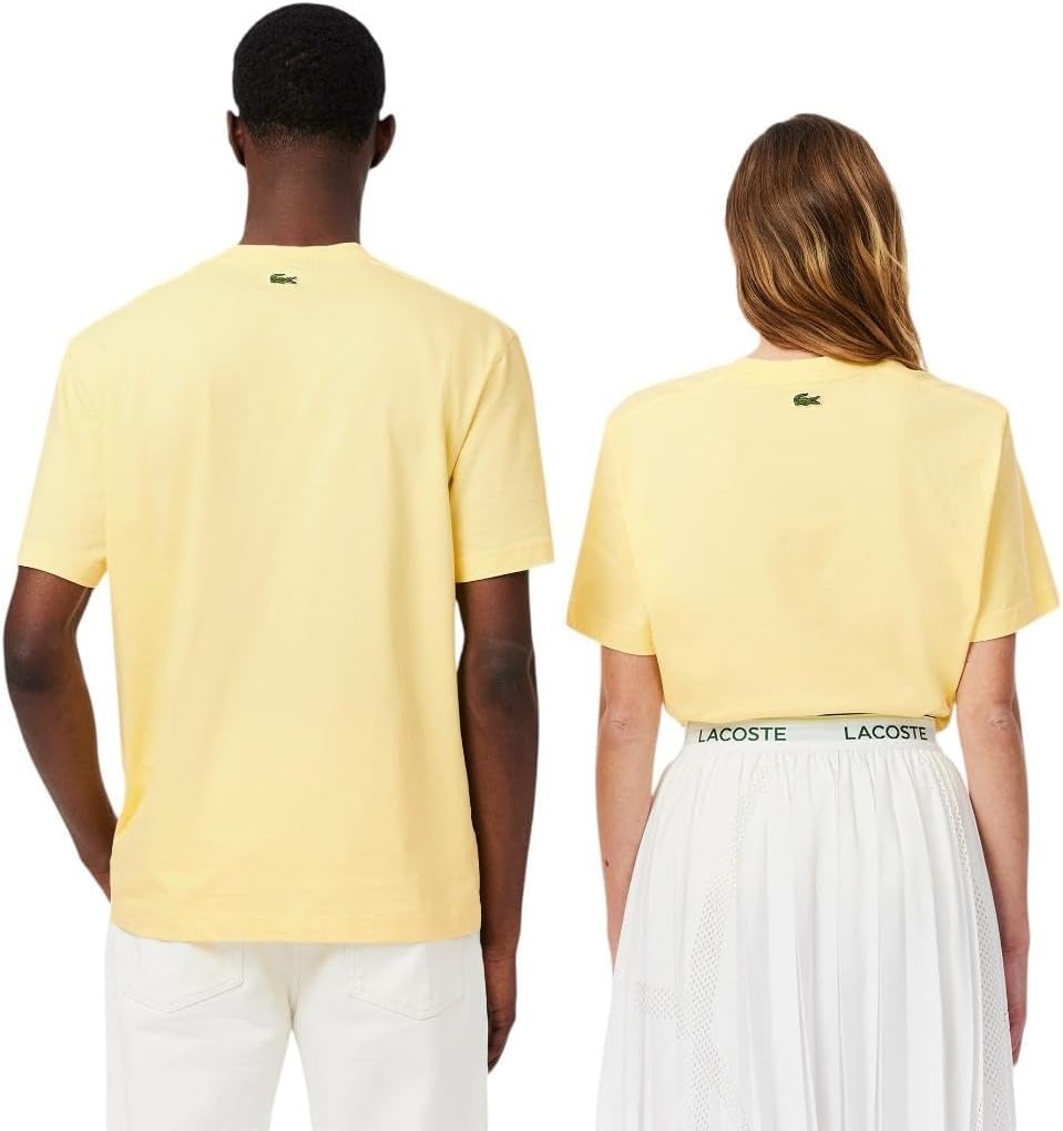 image:imageLacoste Mens Cotton Logo TeeYellow Rubber Print