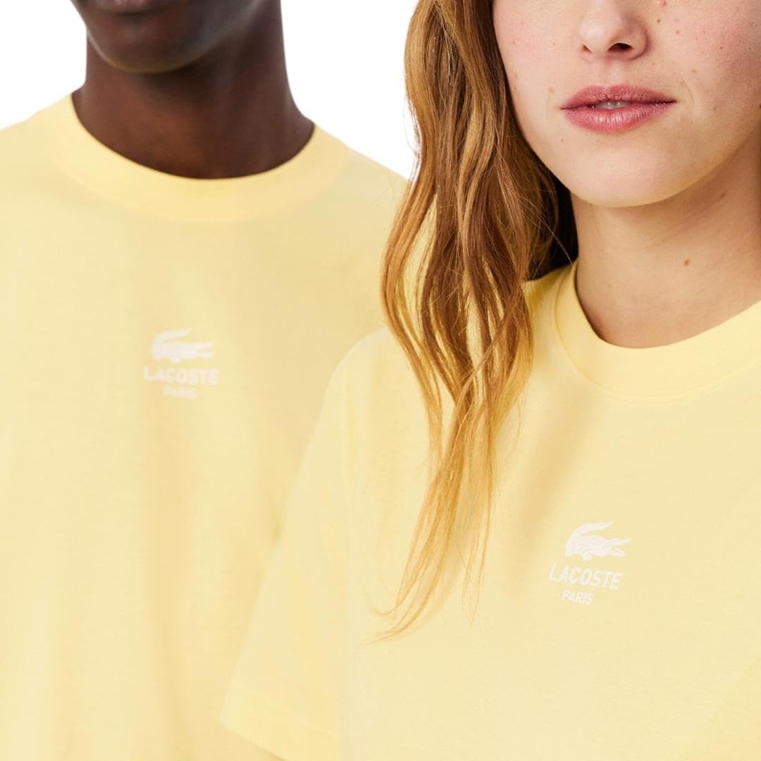 image:imageLacoste Mens Cotton Logo TeeYellow Rubber Print