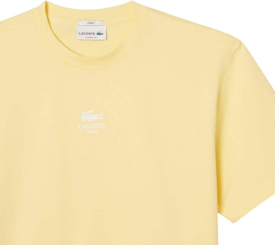 image:imageLacoste Mens Cotton Logo TeeYellow Rubber Print