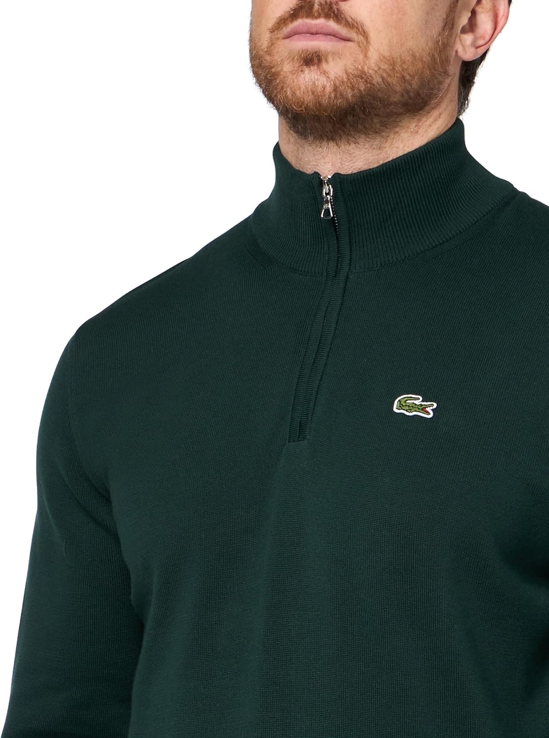 image:imageLacoste Mens Cotton Quarter Zip SweaterSinople