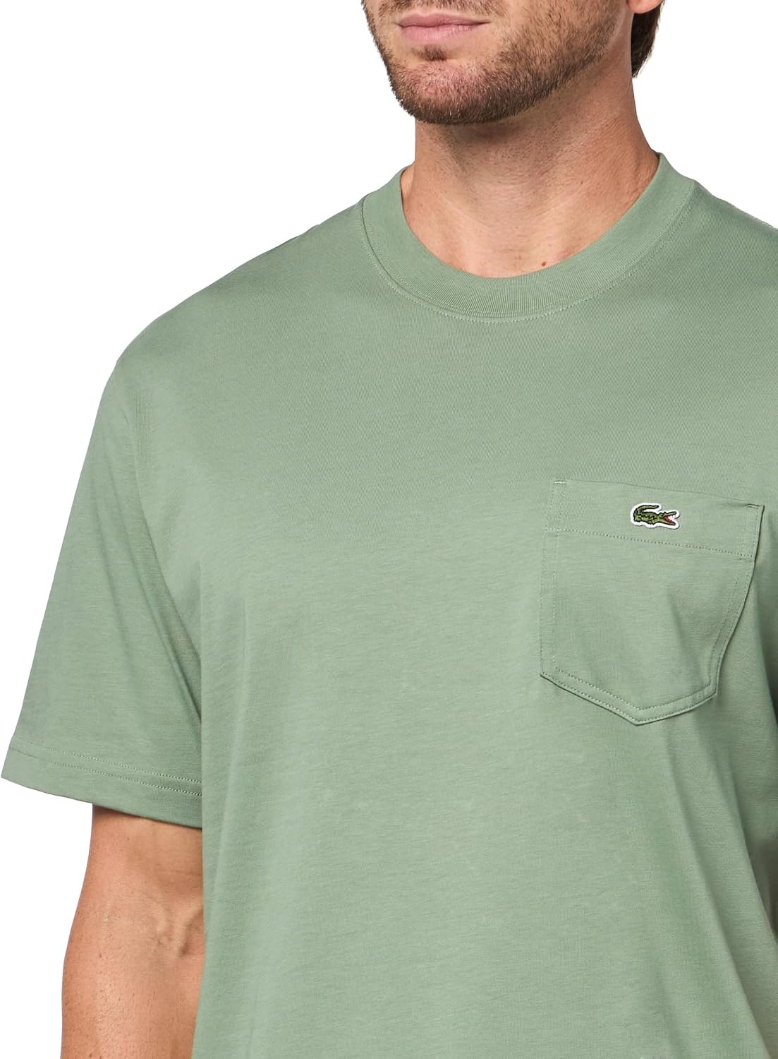 image:imageLacoste Mens Cotton Tshirt with Breast PocketThyme