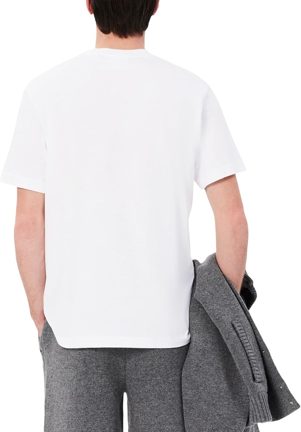 image:imageLacoste Mens Cotton Tshirt with Breast PocketWhite Pocket