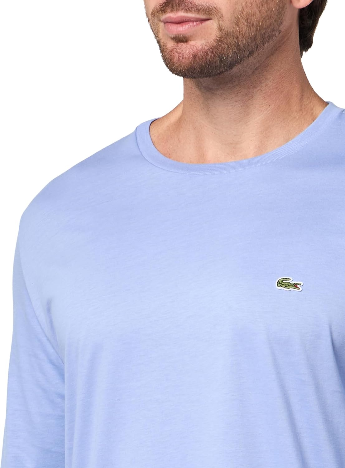 image:imageLacoste Mens Crew Neck Long Sleeve Regular Fit Classic TShirtDelphinium