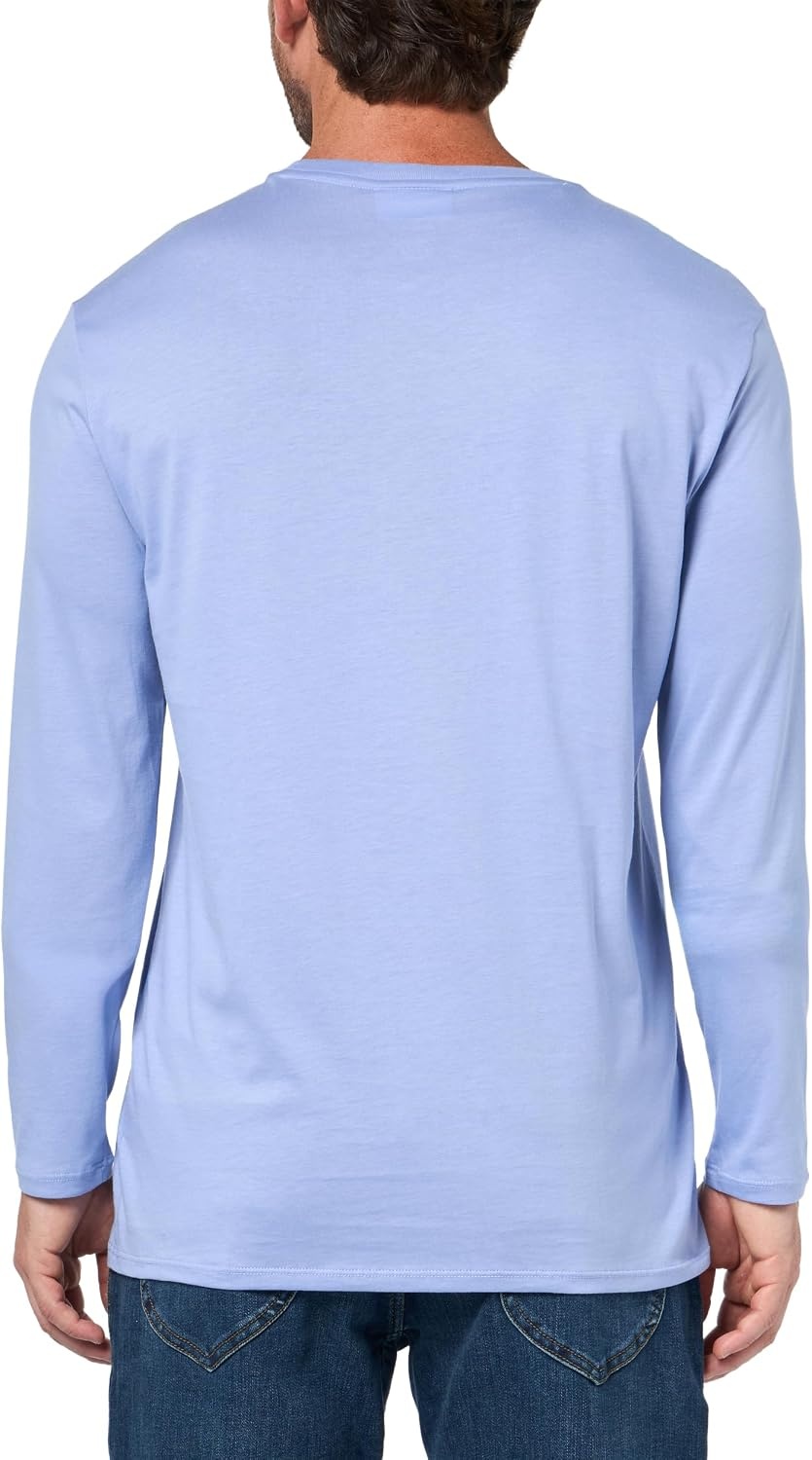 image:imageLacoste Mens Crew Neck Long Sleeve Regular Fit Classic TShirtDelphinium