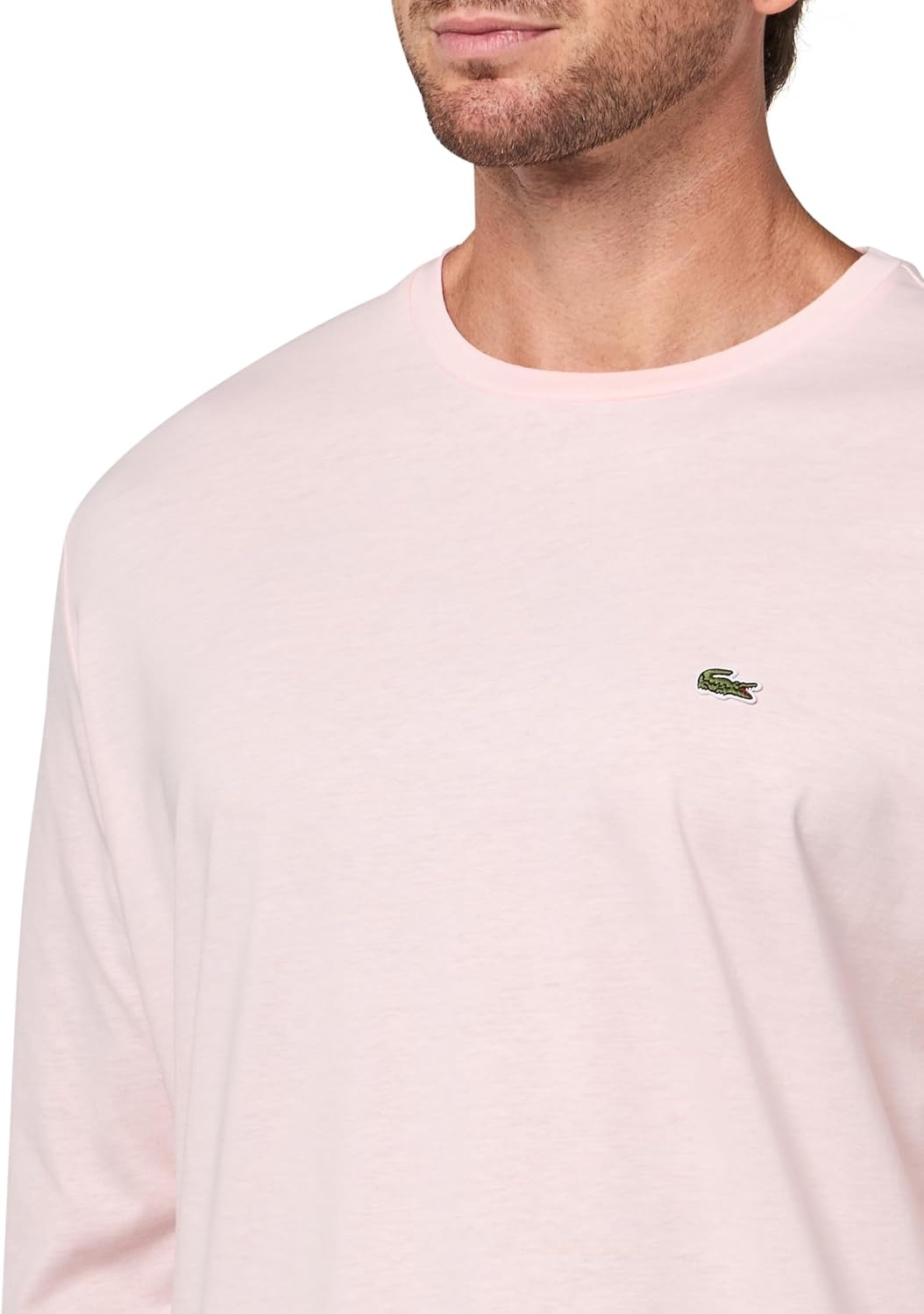 image:imageLacoste Mens Crew Neck Long Sleeve Regular Fit Classic TShirtFlamingo