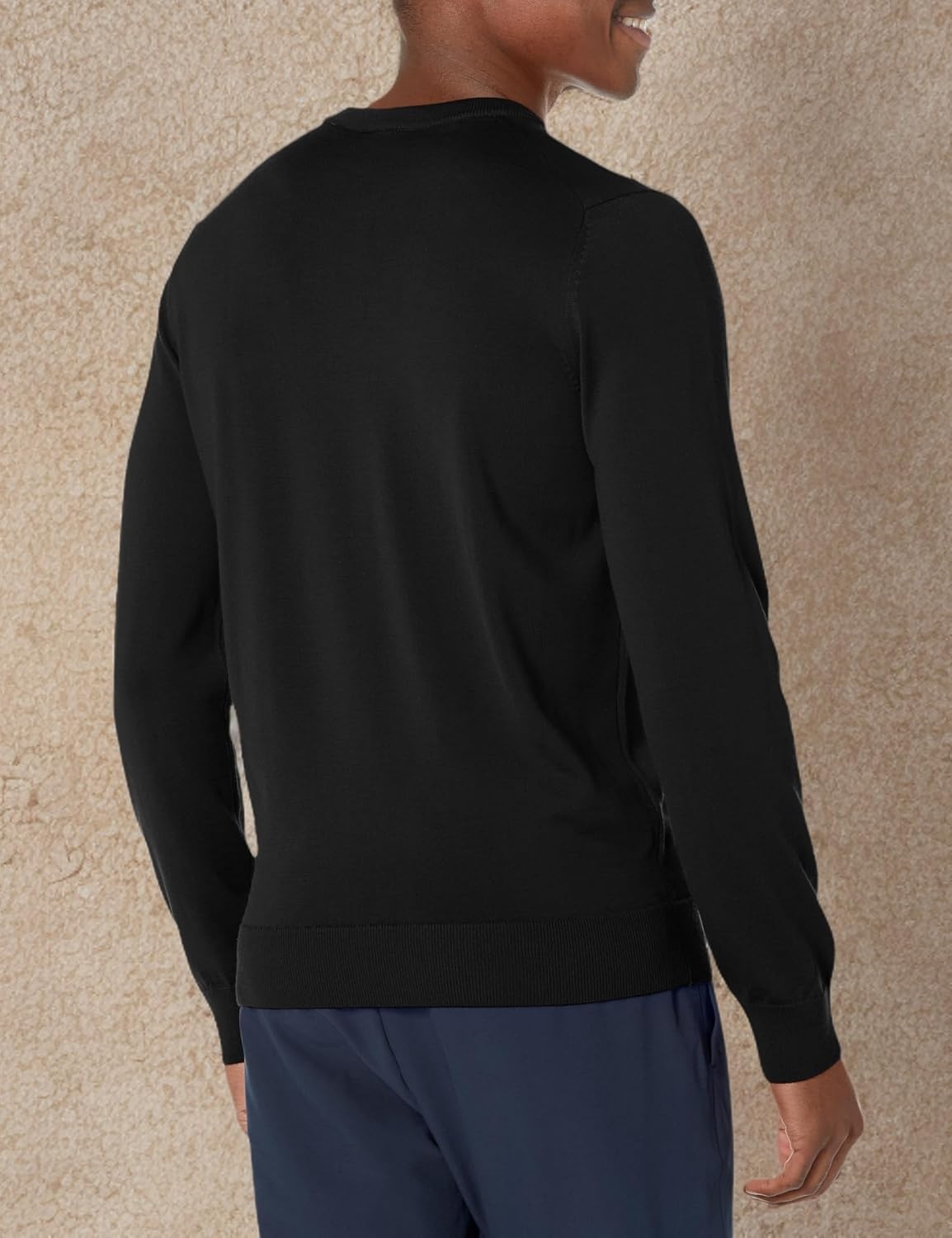 image:imageLacoste Mens Crew Neck Merino Wool SweaterBlack