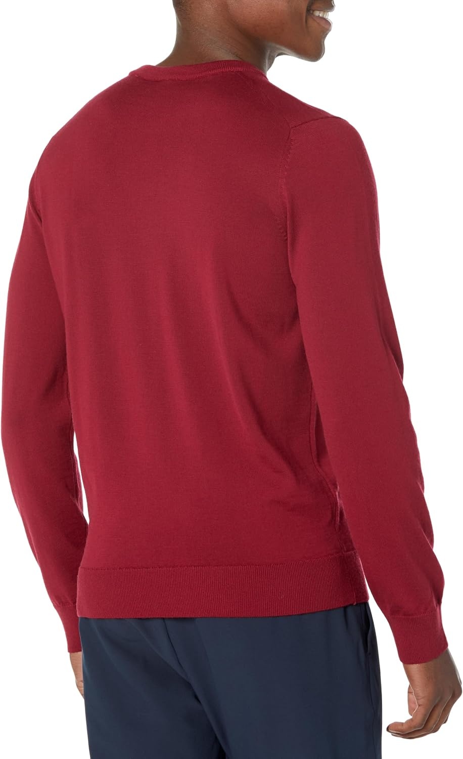 image:imageLacoste Mens Crew Neck Merino Wool SweaterBordeaux