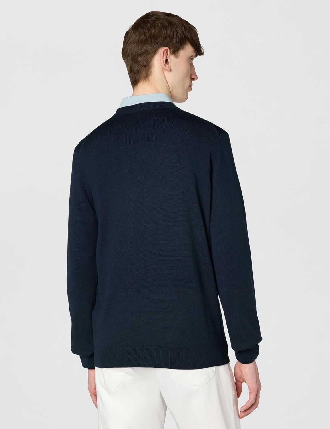 image:imageLacoste Mens Crew Neck Merino Wool SweaterNavy Blue