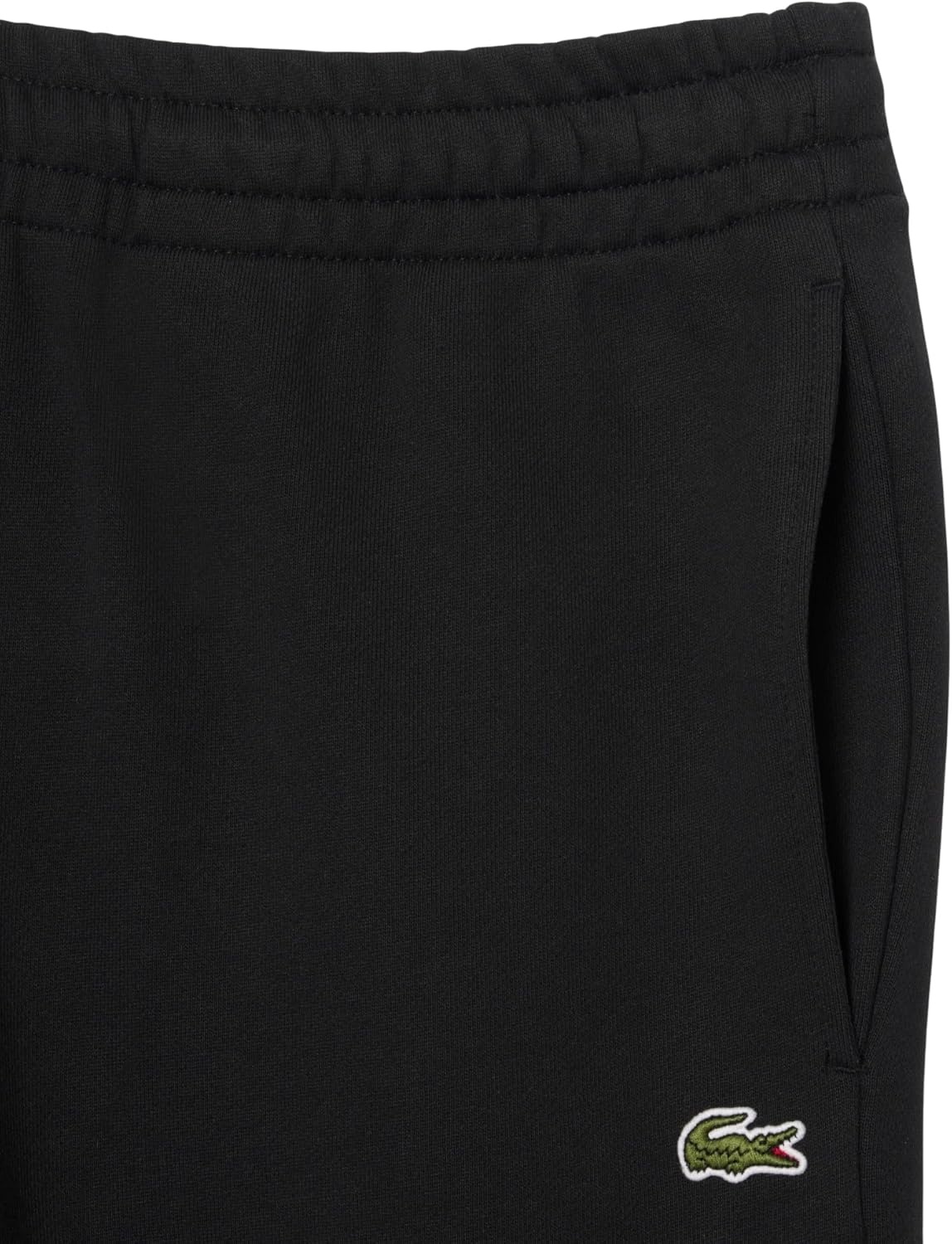 image:imageLacoste Mens Crocodile Branding Cotton Fleece Jogging PantsBlack Green Croc
