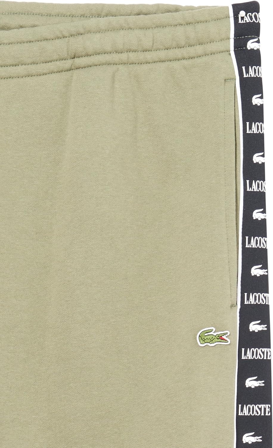 image:imageLacoste Mens Crocodile Branding Cotton Fleece Jogging PantsKhaki
