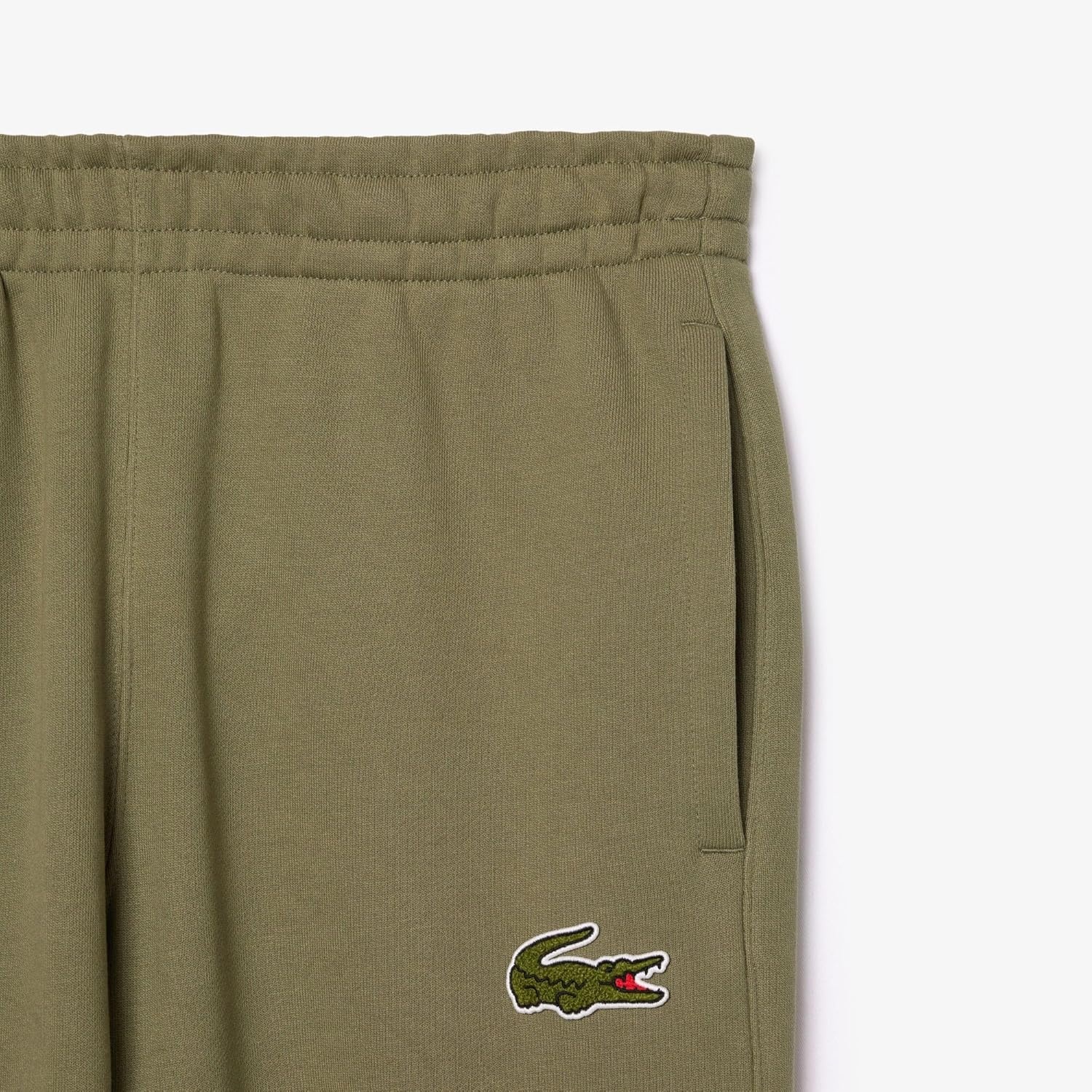 image:imageLacoste Mens Crocodile Branding Cotton Fleece Jogging PantsKhaki