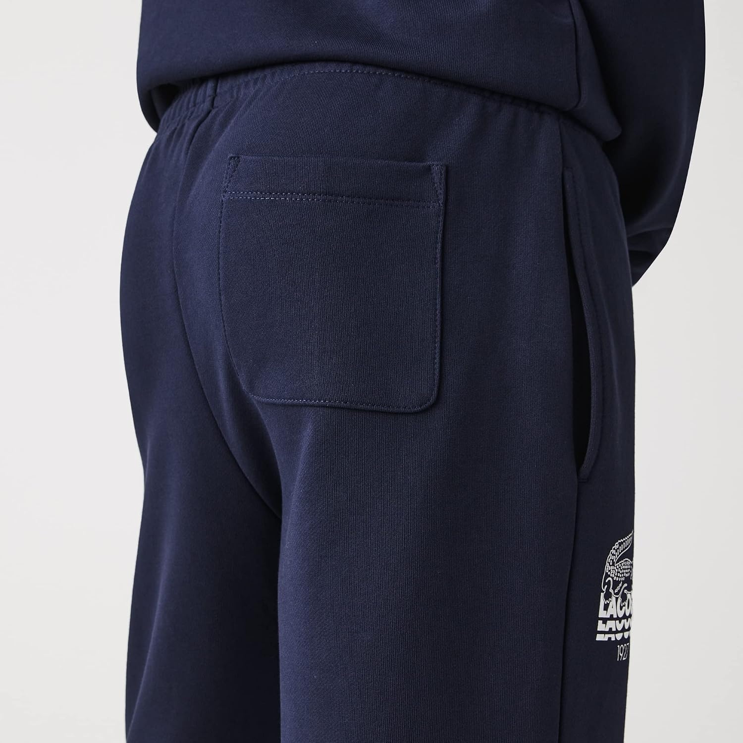 image:imageLacoste Mens Crocodile Branding Cotton Fleece Jogging PantsNavy Blue