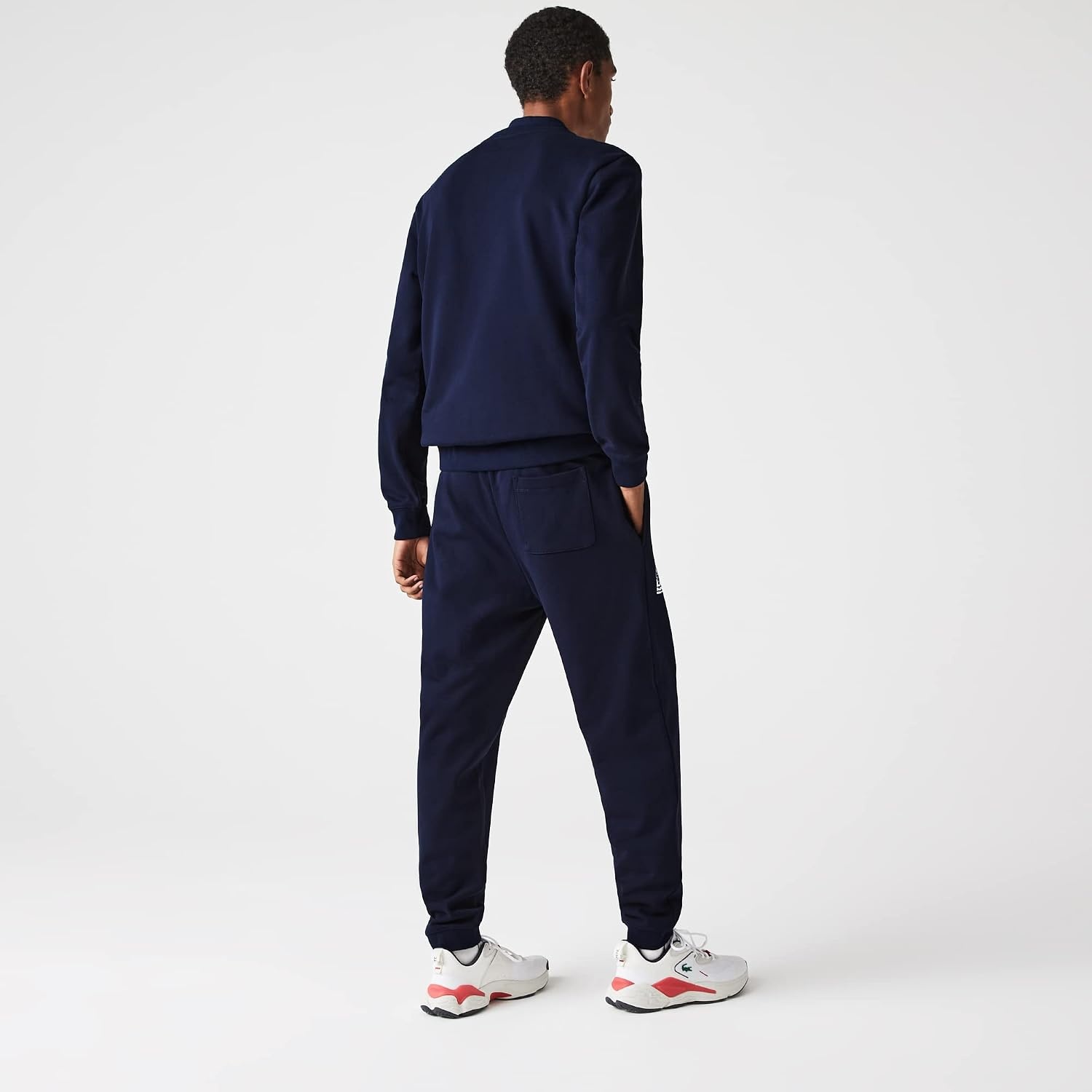 image:imageLacoste Mens Crocodile Branding Cotton Fleece Jogging PantsNavy Blue