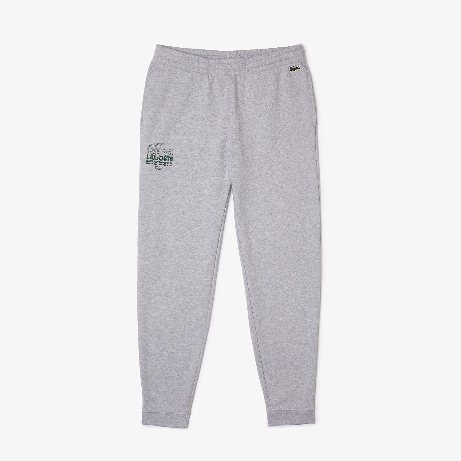 image:imageLacoste Mens Crocodile Branding Cotton Fleece Jogging PantsSilver Chine