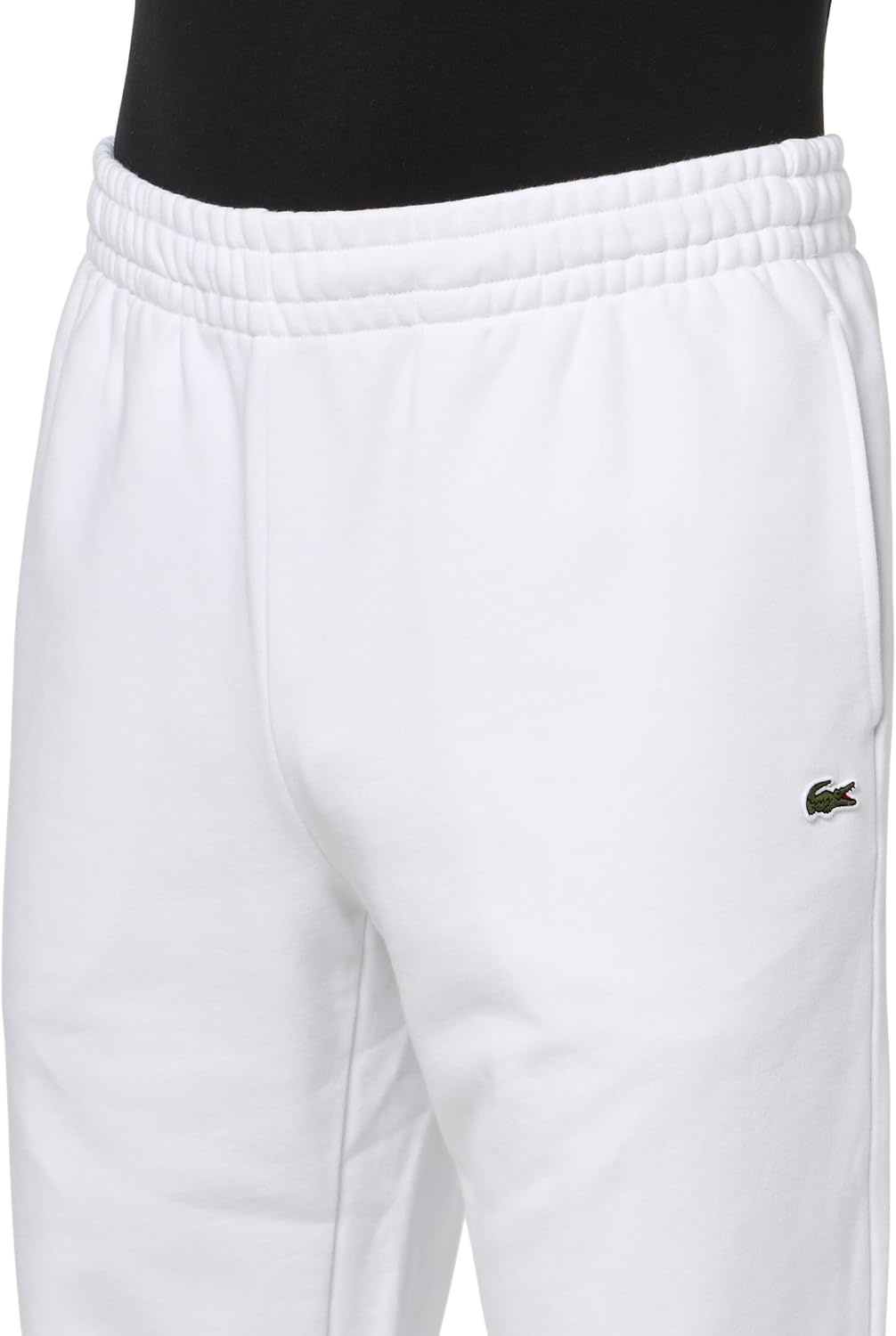 image:imageLacoste Mens Crocodile Branding Cotton Fleece Jogging PantsWhite Green Croc