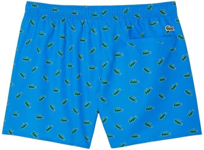 image:imageLacoste Mens Crocodile Print Swim TrunksGipsy Blue Multicolor